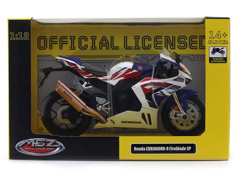 Honda CBR 1000RR-R Fireblade SP White 1:12 MSZ Licensed Diecast Scale ...