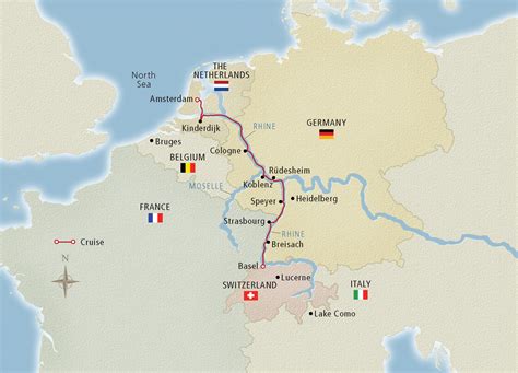 Rhine And Danube River Map Cicerone Cycling Guides: The Rhine And The