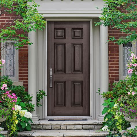 Solid 6 Panel Fiberglass Door - Knockety