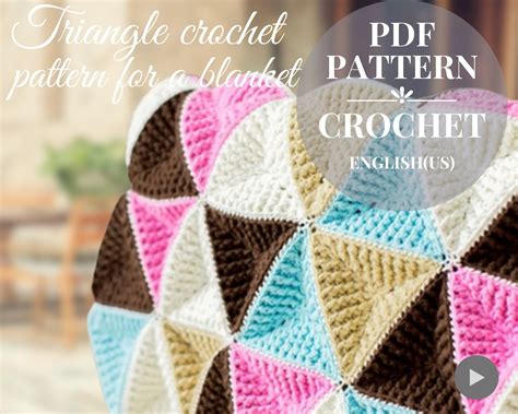 Image result for Crochet Triangle Blanket Pattern