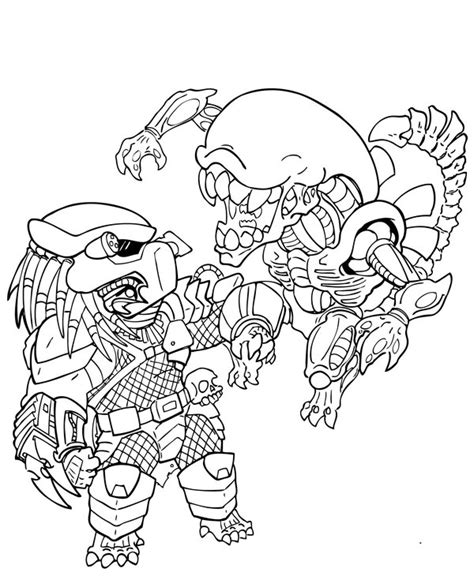 Alien vs Predator Drawing 的图像结果