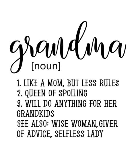 Definición de abuela | Vector Premium