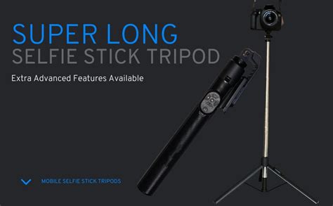 HOLD UP Super Long Selfie Stick Tripod, Extra-Long with Large ...