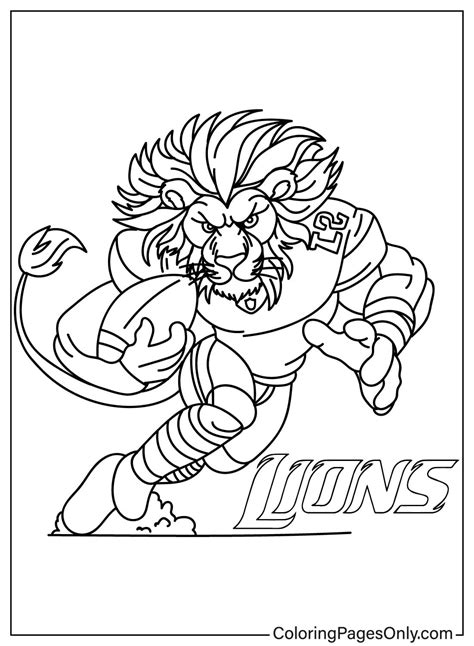 Detroit Lions Coloring Pages - Jenny Printable