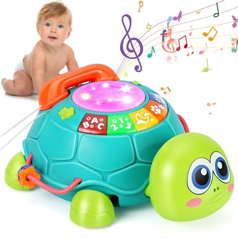 Buy Musical Turtle Baby Toys 6 to 12 Months, Infant Light up Music Toys ...