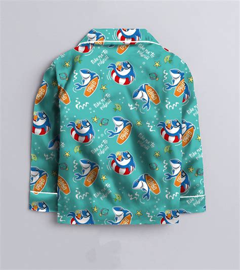 Kids Night Suits – Printed Cotton Kids Nightwear Suit – koochi Poochi