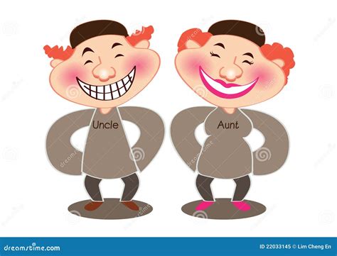 Uncle & aunty stock illustration. Illustration of clothes - 22033145