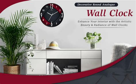 Buy IIK COLLECTION 12-Inch Designer Plastic Analogue Round Wallclock ...