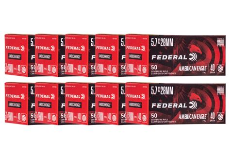 Ammo Bros | FEDERAL CARTRIDGE CO AMERICAN EAGLE 5.7X28 40GR. FMJ 500RD CASE