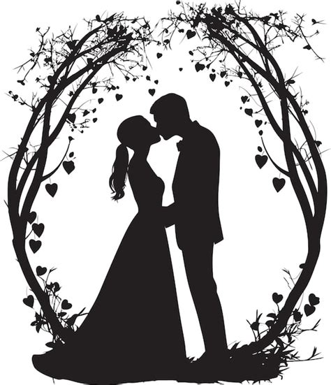 Emblème vectoriel noir à fusion florale Affection fleurissante Logo de ...