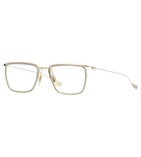 Dita Schema One Men's White Gold-Crystal Grey Square Optical Frames
