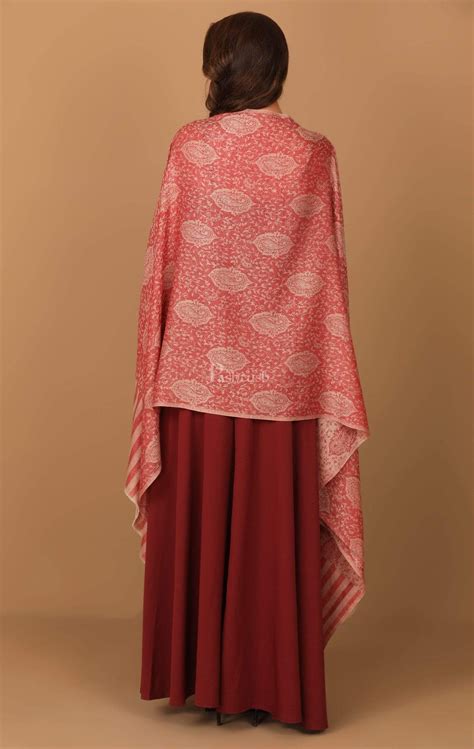 Pashtush Women'S Soft Wool, Reversible Stole Scarf, Self Paisley Weave ...