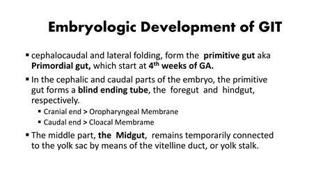 Embryology of GIT malformations by Dr. Yeneneh | PPTX