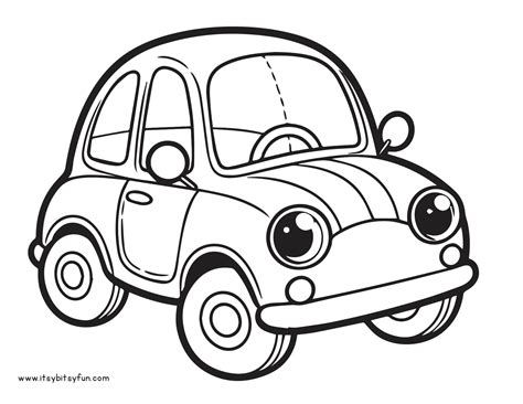 Free Printable Car Coloring Pages for Kids - Itsy Bitsy Fun