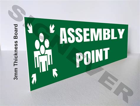 Buy SIGN EVER Assembly Point Sign Boards For School Collage Office Bank ...