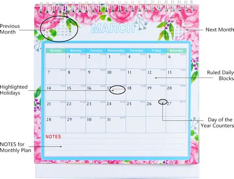 SHOWFORT Small Desk Calendar 2021, 8.7 x 8.3 Standing Flip India | Ubuy