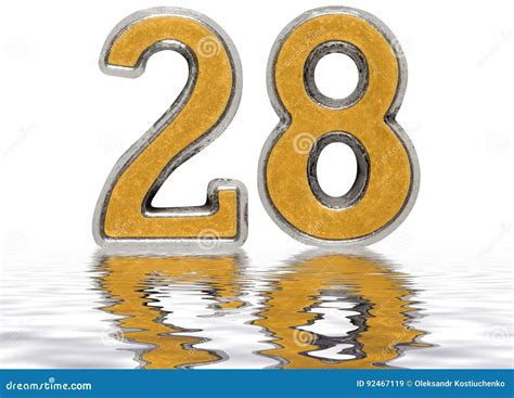 Numeral 28, Twenty Eight, Isolated On White Background, 3d Render ...