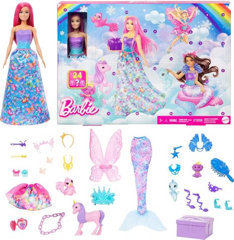 Barbie Dreamtopia 2024 Advent Calendar 24 Surprises Mattel - ToyWiz