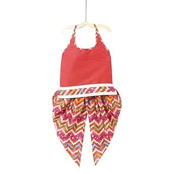 Buy Hopscotch Girls Cotton Halter Neck Kurta with Printed Patiala in ...