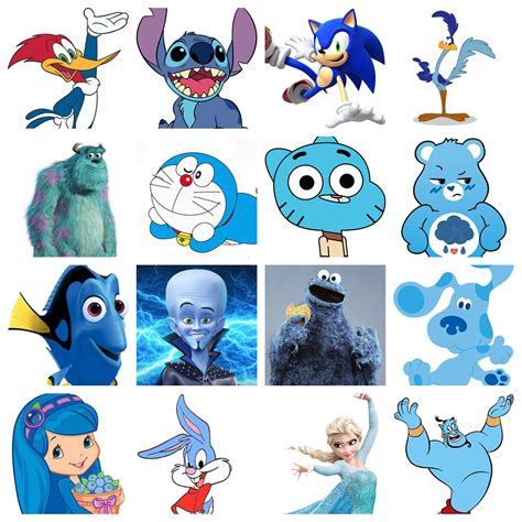 Blue Cartoon Movie Characters