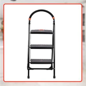 PALOMINO Black Heavy Duty Folding 3.1 Ft Stepladders with Wide 3 Steps ...