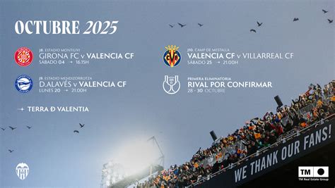 Get to know Valencia CF’s fixture schedule for October 2025 - Valencia CF