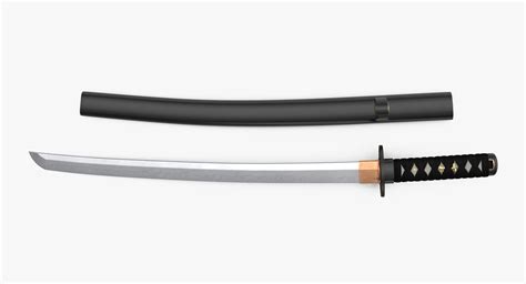 3d Model Wakizashi Japanese Short Sword