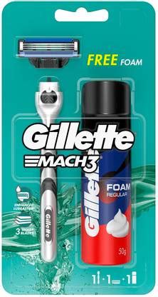 Gillette Mach 3 Savings Pack: Buy Shaving Razor, Get Classic Pre Shave ...