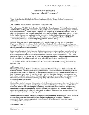Fillable Online ncpublicschools End-of-Grade English Language Arts ...