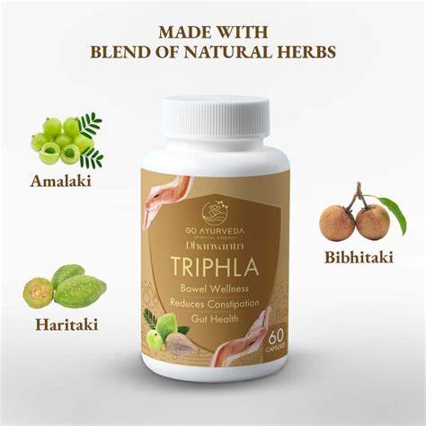 Triphala Capsules with Amalaki, Haritaki, and Bibhitaki – Go Ayurveda ...