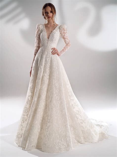 Sparkling Wedding Dress With Sleeves