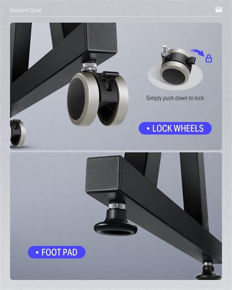 Buy Donner Keyboard Stand, Z-style Heavy-Duty Piano Stand, Adjustable ...