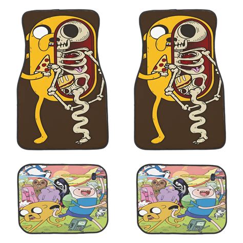 Adventure Time Cartoon Design Universal Carpet Car Floor Mats for Auto ...
