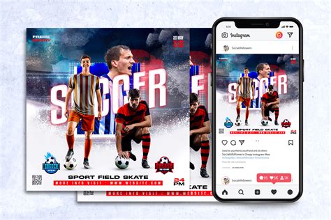 Soccer Social Media Post Graphic by sportspsd99 · Creative Fabrica