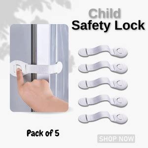 Life Zest Baby Safety Latch Locks for Cabinet Drawer Fridge (White ...