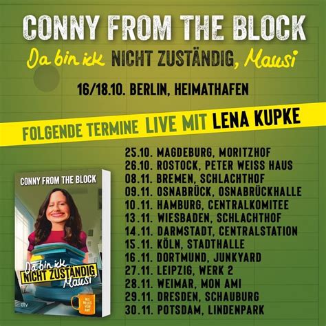 - Verlegt ins Waschhaus Potsdam - Conny From The Block - „Da bin ich ...