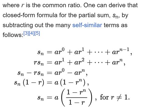 Image result for Partial Sum Formula