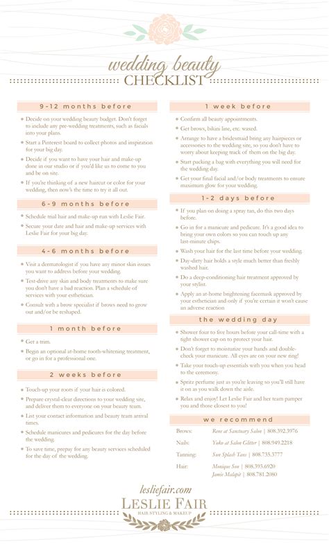 bridal makeup questionnaire
