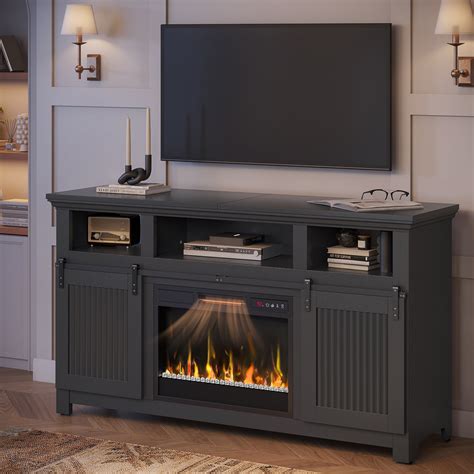 Gracie Oaks 60 inch Fireplace TV Stand for TVs up to 65 inch, LED Media ...