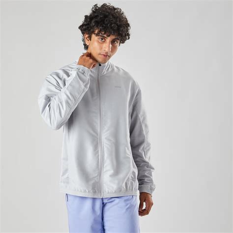 Men Fitness Tracksuit Jacket with Moisture Management FJA 100 - Grey