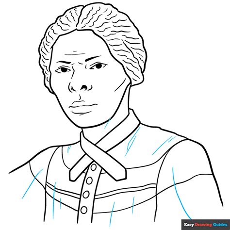 How to Draw Harriet Tubman - Really Easy Drawing Tutorial