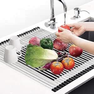 SCILLA Foldable Roll-Up Kitchen Sink Crockery Vegetable Wash Utensils ...
