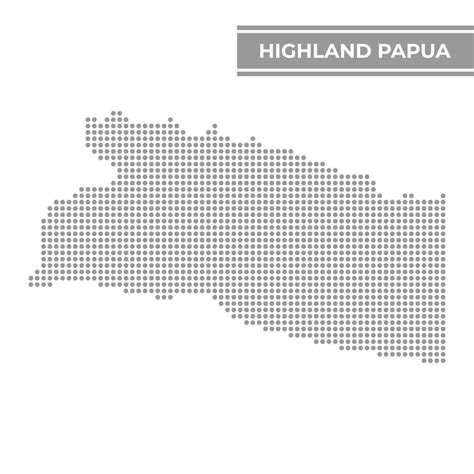 Dotted map of highland papua is a province of indonesia | Premium Vector