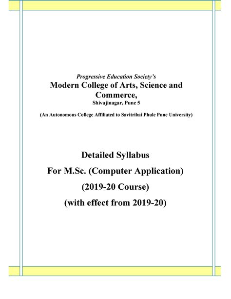 MSc CASyllabus - this the syllabus for MC-CA course 2023-2024 ...