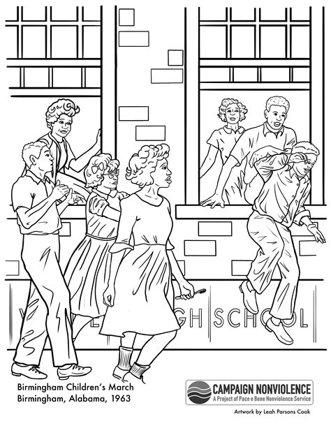 Cesar Chavez Flag Coloring Page