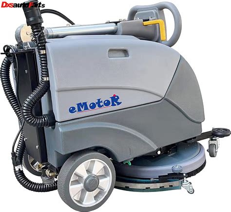 Emotor 15'' Brush Foldable Walk Behind Hand Push Floor Scrubber Machine ...