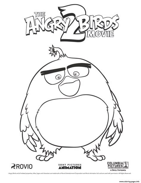 Big Black Bird Bomb From Angry Birds Movie 2 Coloring page Printable