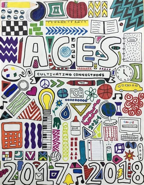 Sketch Of Yearbook Cover Middle School