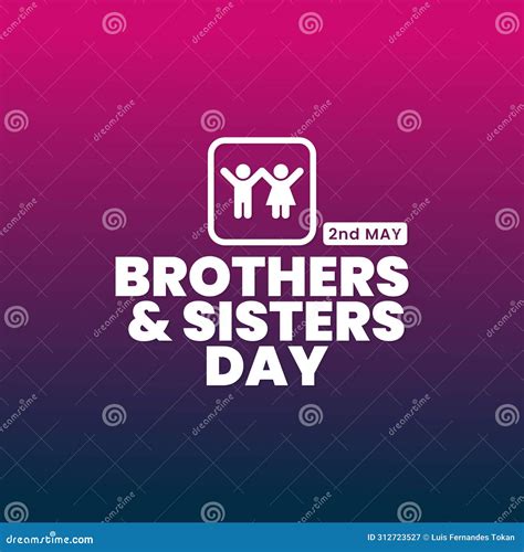National Brothers and Sisters Day, May 2 Stock Vector - Illustration of ...