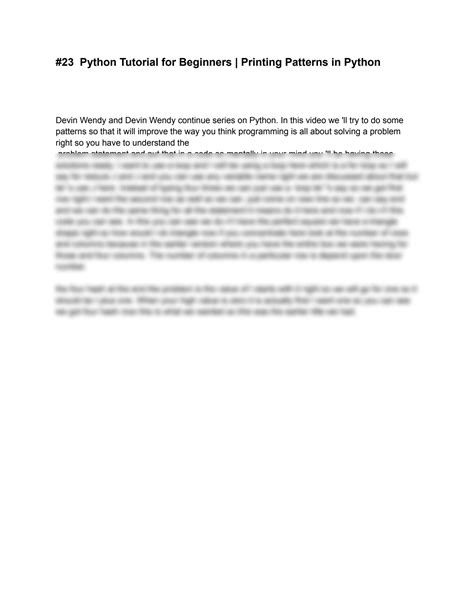 Image result for Python Pattern Printing Examples